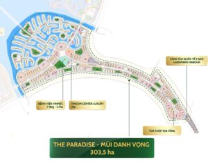 Mặt bằng phân khu The Paradise - Mũi Danh Vọng - Vinhomes Green Paradise Cần Giờ